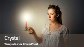  Presentation with lighting - Beautiful slide set featuring candles dark - beautiful girl lighting the darkness backdrop and a  colored foreground
