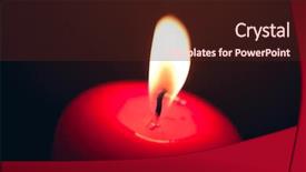  Presentation with candle - Colorful slide set enhanced with candles dark - burning candle fire closeup view backdrop and a wine colored foreground