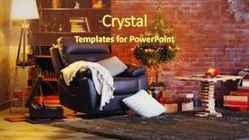  Presentation with fir tree - Cool new slide set with candles dark - christmas decorated room with small backdrop and a tawny brown colored foreground