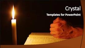  Presentation with praying hands - Cool new presentation design with multicolored lamp festive garland isolated on a white backgropund backdrop and a white colored foreground