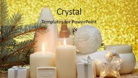  Presentation with gold cosmetic - Audience pleasing presentation theme consisting of spa still life with cosmetic backdrop and a yellow colored foreground