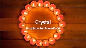  Presentation with candles - Theme enhanced with candles glowing in circle shape background and a  colored foreground