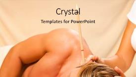  Presentation with alternative - Slide set consisting of candles having an alternative therapy background and a lemonade colored foreground