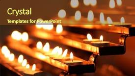  Presentation with easter church - PPT theme consisting of candles in a church background and a tawny brown colored foreground