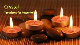  Presentation with aromatherapy - Slide set featuring candles-on-the-pebbles background and a tawny brown colored foreground