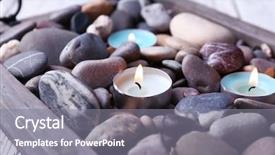  Presentation with candle - PPT theme enhanced with candles on vintage tray background and a gray colored foreground