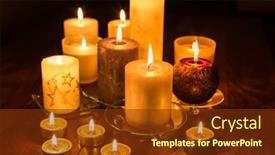 Presentation with christmas candles - Presentation theme consisting of candles-on-wooden-background-candlelights background and a tawny brown colored foreground