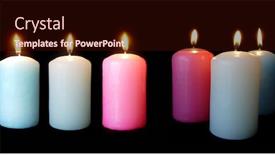  Presentation with candles - Slides featuring candles-set-isolated-on-black background and a wine colored foreground