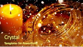  Presentation with candle christmas - Slide deck consisting of candles sky - snow falling against smooth christmas background and a tawny brown colored foreground