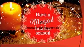  Presentation with candle christmas - Slide set having candles sky - white and red greetings card background and a red colored foreground