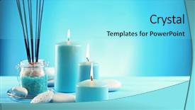  Presentation with blue spa - Cool new slides with candles stones and sea salt backdrop and a arctic colored foreground