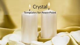  Presentation with flower candles - Colorful PPT layouts enhanced with candles with flower on golden backdrop and a  colored foreground