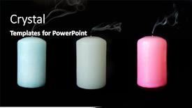  Presentation with smoke - Cool new presentation theme with candles-with-smoke-isolated backdrop and a  colored foreground
