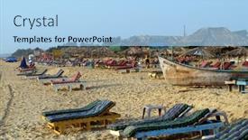  Presentation with goa beach - Presentation theme having candolim-india-february-18-2020 background and a light blue colored foreground