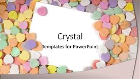  Presentation with conversation hearts - Theme enhanced with valentine's day conversation heart background and a sky blue colored foreground