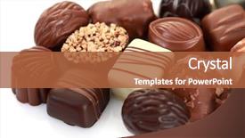  Presentation with sweet candy - Presentation enhanced with various chocolates on white background background and a red colored foreground