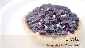  Presentation with gourmet sweet dessert bakery food - Beautiful slides featuring candied apples - dessert sweet fruits cream plate backdrop and a sky blue colored foreground