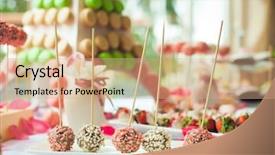  Presentation with sweets - Cool new presentation with candy store - assortment of sweets cake pops backdrop and a coral colored foreground