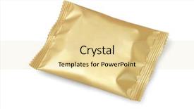  Presentation with white sea urchin - Colorful slide deck enhanced with candy bars - chocolate or cookie in sealed backdrop and a blonde colored foreground