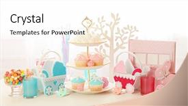  Presentation with birthday party - Amazing slide set having candy bar at birthday party backdrop and a white colored foreground