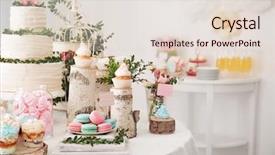  Presentation with sweets - Slide set enhanced with candy bar table with different background and a lemonade colored foreground