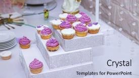  Presentation with white wedding - Presentation design consisting of candy bar white wedding cake background and a lemonade colored foreground