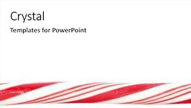  Presentation with cane - Slides consisting of candy cane closeup with space background and a white colored foreground