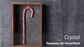  Presentation with wood gray - Beautiful presentation theme featuring candy cane in a wood backdrop and a dark gray colored foreground