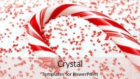  Presentation with sugar cane - Slides having candy cane nestled in white background and a  colored foreground