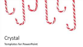  Presentation with candy canes - Amazing slide set having candy canes on white background backdrop and a  colored foreground