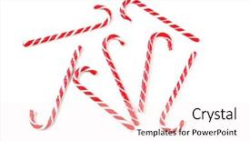  Presentation with candy canes - Beautiful presentation featuring candy canes on white background backdrop and a sky blue colored foreground