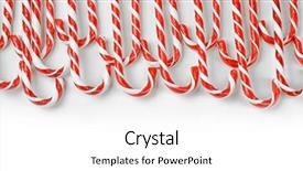  Presentation with candy canes - Slides with candy canes on white background background and a  colored foreground