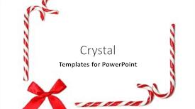  Presentation with candy canes - Presentation featuring candy canes with red bow on white background background and a white colored foreground