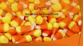  Presentation with candy - Audience pleasing theme consisting of candy-corn-candy backdrop and a gold colored foreground