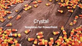  Presentation with corn - Amazing theme having corn on a wooden background backdrop and a tawny brown colored foreground