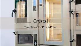  Presentation with bakery - Slide deck enhanced with candy manufacturing - bakery equipment close up background and a soft green colored foreground