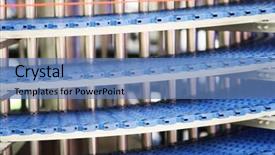  Presentation with baking equipment - Amazing PPT layouts having candy manufacturing - bakery equipment close up backdrop and a teal colored foreground