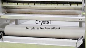  Presentation with bakery - PPT theme featuring candy manufacturing - bakery equipment close up background and a light gray colored foreground