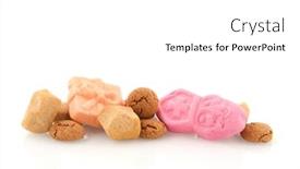  Presentation with dutch sinterklaas - Slide set having candy for dutch sinterklaas isolated over white background and a white colored foreground