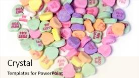  Presentation with candy heart - Slide set with candy heart background and a lemonade colored foreground