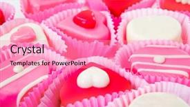  Presentation with valentines - Colorful presentation design enhanced with closeup shot of pink red backdrop and a coral colored foreground