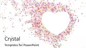  Presentation with sprinkles - Theme featuring heart shaped frame made from colored sprinkles background and a white colored foreground