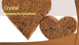  Presentation with sugar - Amazing slides having saccharide - muscovado brown sugar heart shaped backdrop and a tawny brown colored foreground