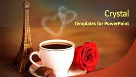  Presentation with honeymoon - Slide deck having red heart - photo of beautiful still life background and a tawny brown colored foreground