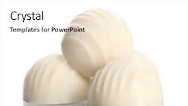  Presentation with white chocolate - Presentation design having candy in white chocolate isolated background and a  colored foreground