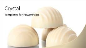  Presentation with peppermint candy cane on white - Audience pleasing presentation theme consisting of candy in white chocolate isolated backdrop and a white colored foreground