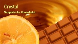  Presentation with school budget orange - Beautiful presentation theme featuring candy manufacturing - chocolate orange background backdrop and a tawny brown colored foreground