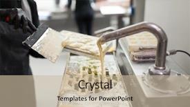  Presentation with candy shop - PPT layouts enhanced with candy mold with white chocolate background and a mint green colored foreground