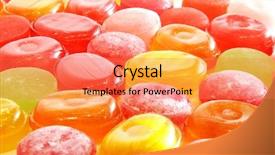  Presentation with background and significance - Beautiful theme featuring candy store - background of sweets backdrop and a  colored foreground