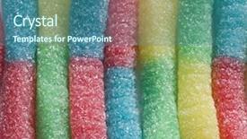  Presentation with lines - Colorful slide deck enhanced with candy store - lines of colorful candies macro backdrop and a  colored foreground